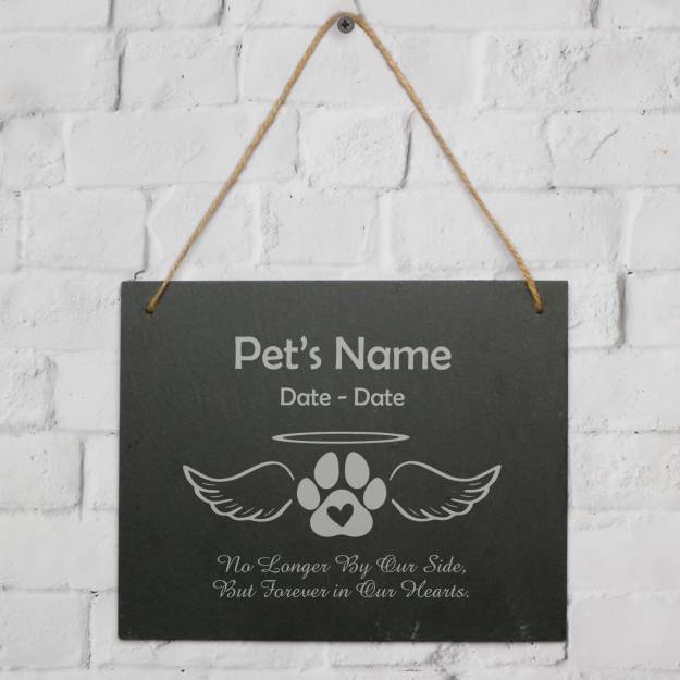 Pet's Memorial - Personalised Large Hanging Slate