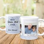 Best Any Text Ever Any Photo Blue Personalised Mug