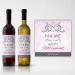 Happy Retirement Any Name Any Message Purple Personalised Wine