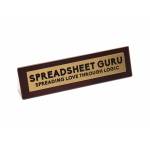 Spreadsheet Guru - Wooden Desk Sign