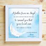 Memorial Poem A Feather From an Angel... Personalised Box Frame