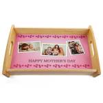 Pink Floral Photo Serving Tray
