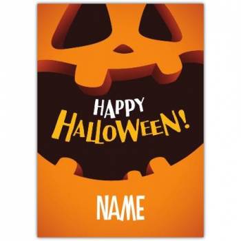 Happy Halloween Pumpkin Mouth Card