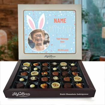 Easter Bunny Ears Photo Personalised Chocolate Box 290g