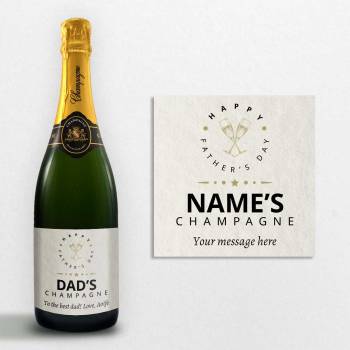 Happy Father's Day Name's Personalised Champagne
