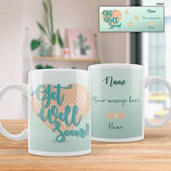 Get Well Soon Heart - Personalised Mug
