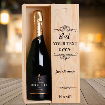 Best Any Title Ever Black - Personalised Single Champagne Box