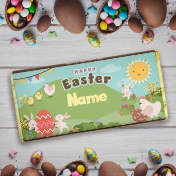 Egg Hunt Happy Easter Any Name Personalised Chocolate Bar