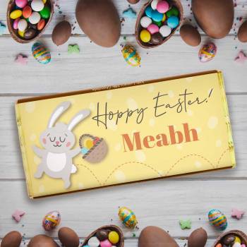 Hoppy Easter Any Name Personalised Chocolate Bar