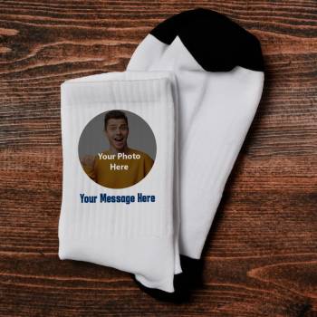 Any Photo and Message - Personalised Socks