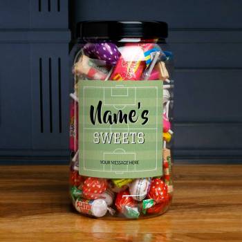 Football Pitch - Personalised Sweets Jar