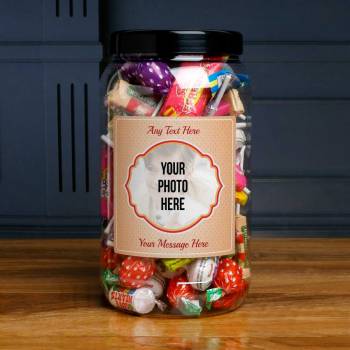 Any Photo And Message - Personalised Sweets Jar