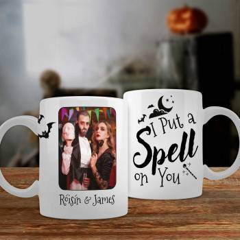 Any Message And Photo I Put A Spell On You - Halloween Personalised Mug