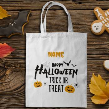 Happy Halloween Trick Or Treat - Halloween Personalised Tote Bag