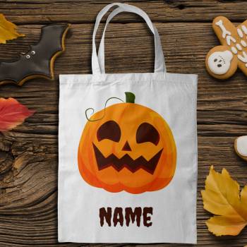 Pumpkin Smile - Halloween Personalised Tote Bag