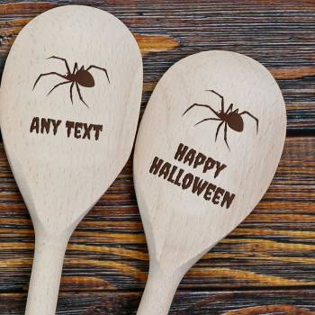 Halloween Magic Spoon Spider - Personalised Wooden Spoon