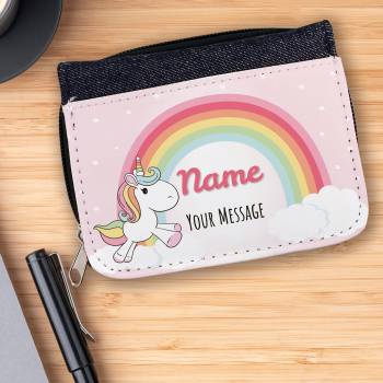 Any Name & Message Unicorn Design Jeans Purse