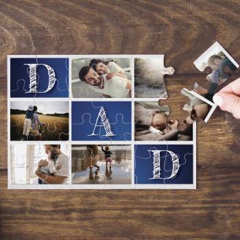 Dad and Any 6 Photos - Personalised Jigsaw