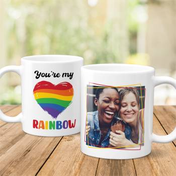 You're my Rainbow Hearts - Personalised Mug