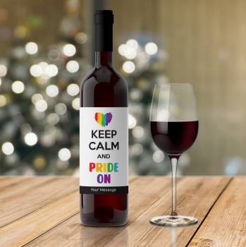 Keep Calm and Pride - Personalised Wine