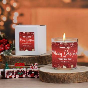 Merry Christmas - Personalised Scented Candle