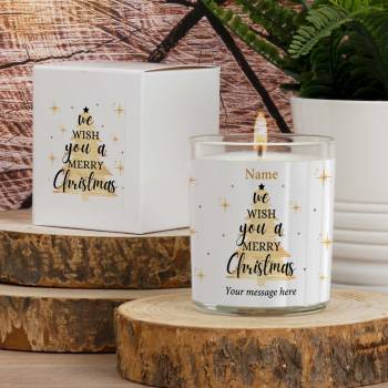 We wish you a Merry Christmas - Personalised Scented Candle