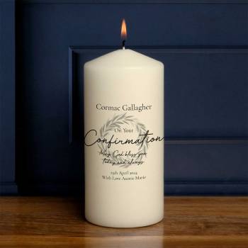 On your Confirmation - Personalised Candle