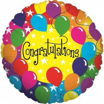 Congratulations Rainbow Balloon in a Box