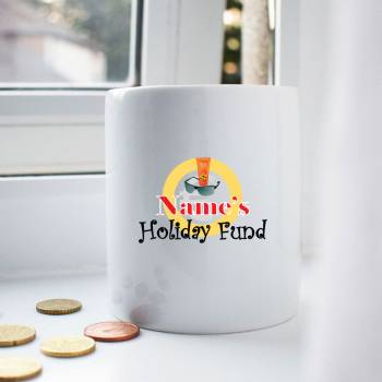 Holiday Fund Personalised Money Jar