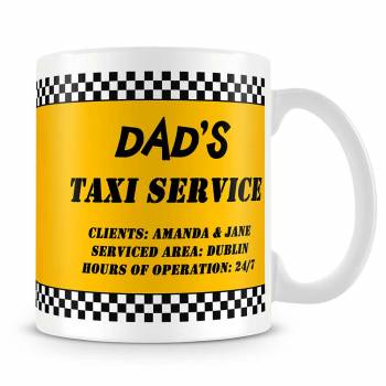 Dad's Taxi Service Personalised Mug
