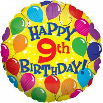 Happy 9th Birthday Balloon in a Box