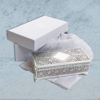 Antique Silver Jewellery Box (Free Engraving)