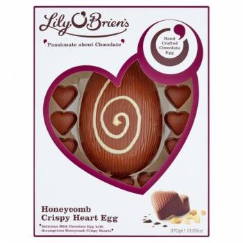 Lily O'Brien Honeycomb Crispy Heart Milk Chocolate Boxed Egg 370g
