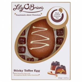 Lily O'Brien Sticky Toffee Milk Chocolate Egg 365g