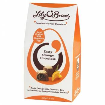 Lily O'Brien Zesty Orange Milk Chocolate Egg 230g
