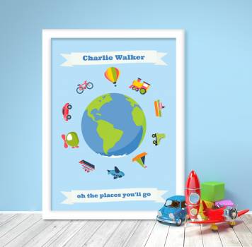The Places You'll Go Baby Personalised Poster