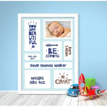 Be Strong Baby Personalised Poster
