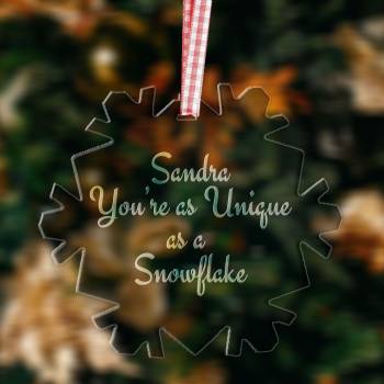 Snowflake Clear Personalised Hanging Decoration