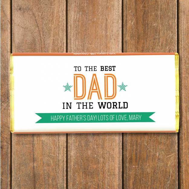 To The Best Dad Personalised Chocolate Bar