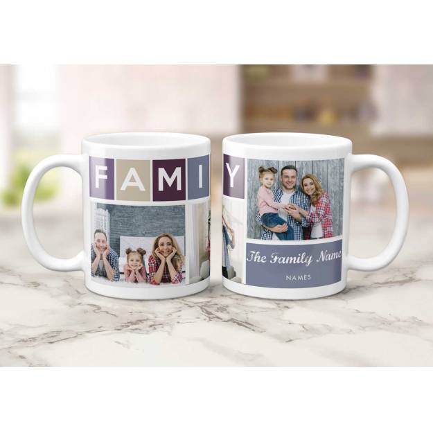 Family Surname Personalised Photo Mug