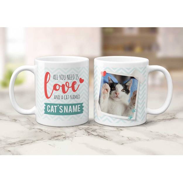 All You Need Is Love And A Cat Personalised Mug