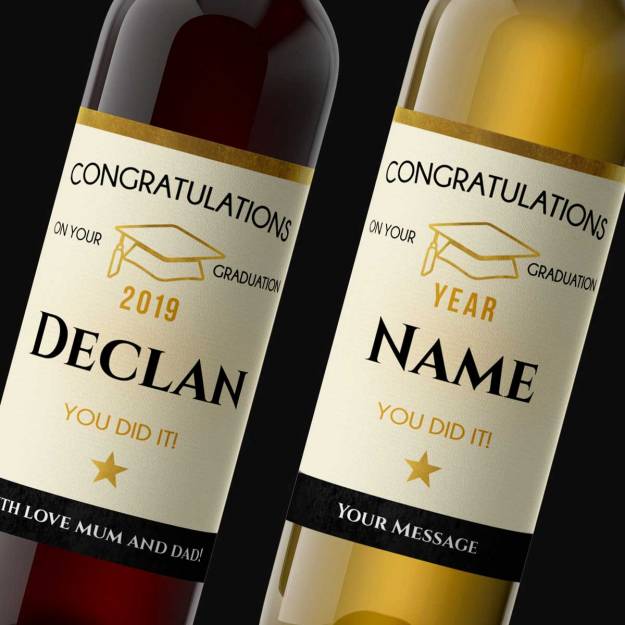 Congratulations On Your Graduation Personalised Wine