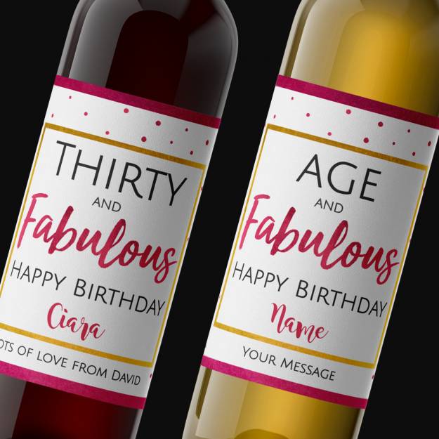 Any Age And Fabulous Personalised Wine