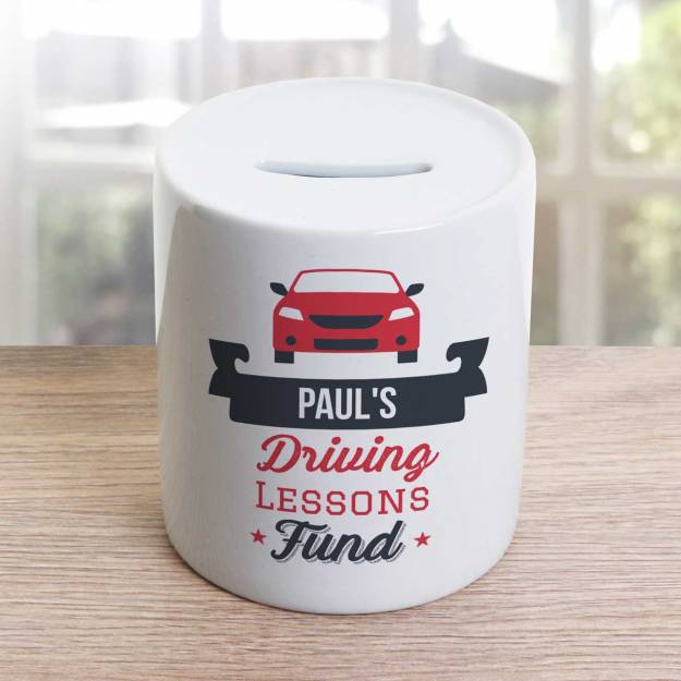 Any Name'S Driving Lessons Fund Personalised Money Jar