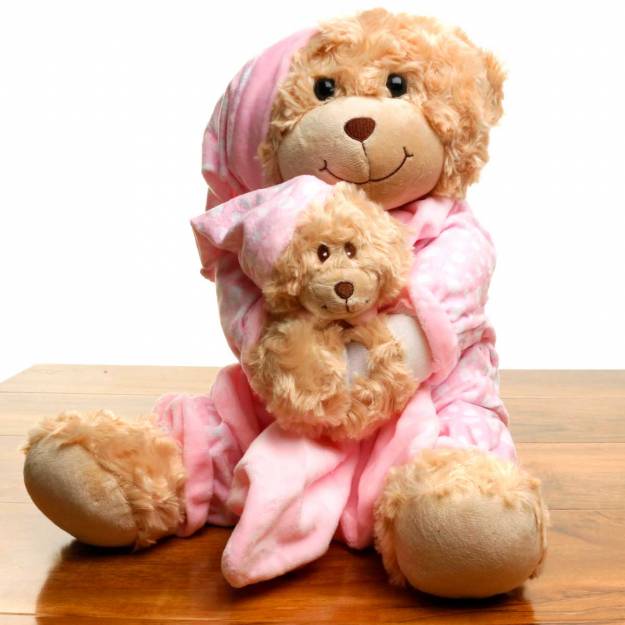 Personalised Bedtime Bear with Comforter