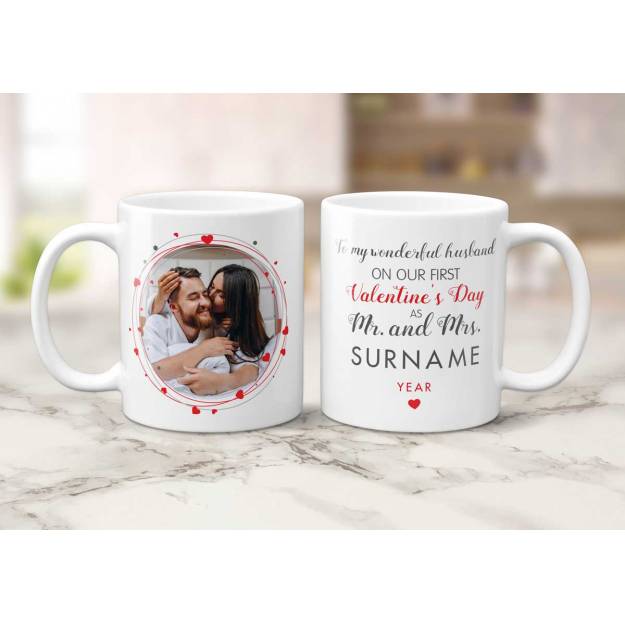 Our First Valentine's Day - Husband - Personalised Mug