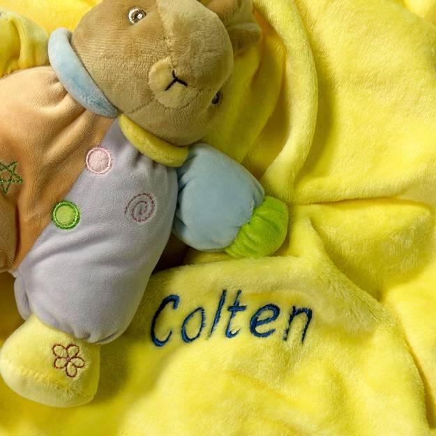 Plush Bear with Matching Blanket - Personalised