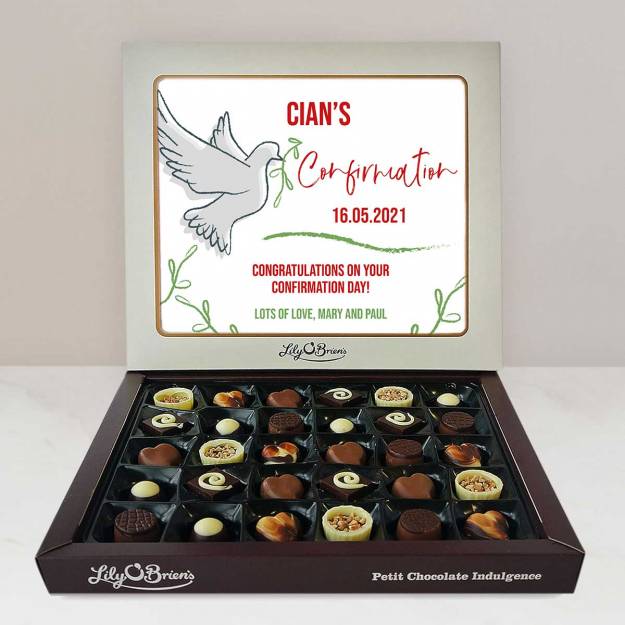 Name's Confirmation Dove - Personalised Chocolate Box 290g