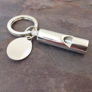 Silver Plated Whistle Ketring - Personalised