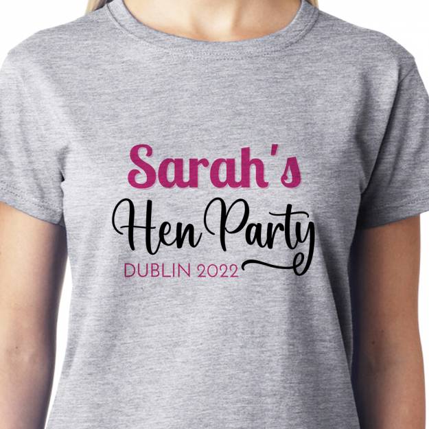 Any Name Hen Party - Personalised T-Shirt